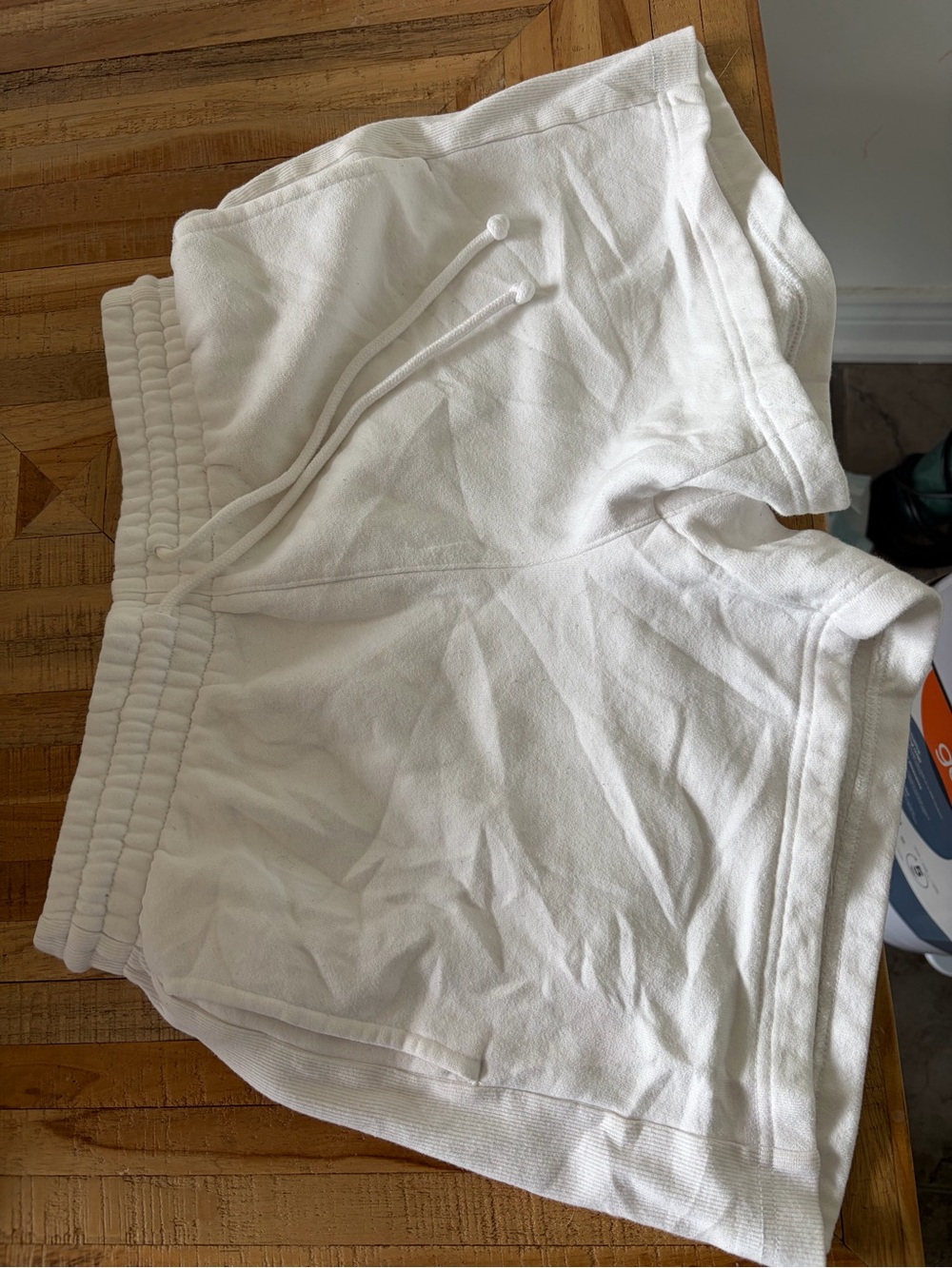 TNA White Athletic Lounge Shorts with Drawstring Waist
